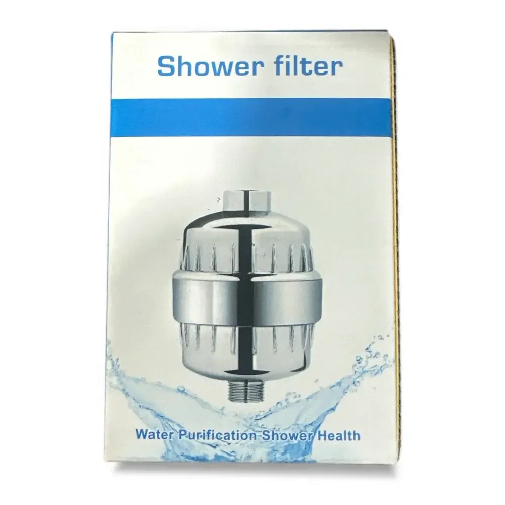 20-Stage Shower Filter for Hard Water Inline Chlorine Reduction Matte Black